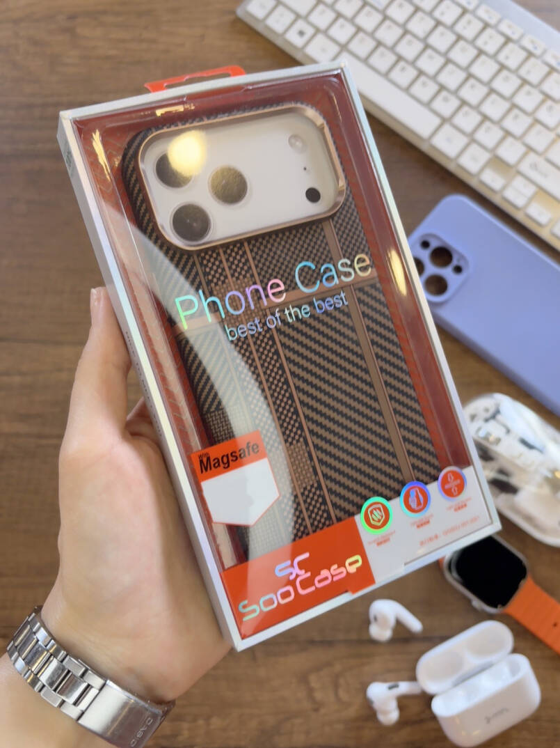 iPhone 17 Pro Max Uyumlu Premium Desenli Sert Magsafe Kılıf Kapak SOO-610 - 24