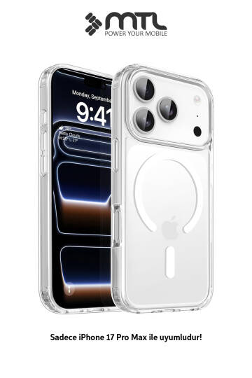 iPhone 17 Pro Max Uyumlu Şeffaf Magsafe Kılıf MTL SAFE