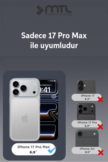 iPhone 17 Pro Max Uyumlu Şeffaf Magsafe Kılıf MTL SAFE - 2