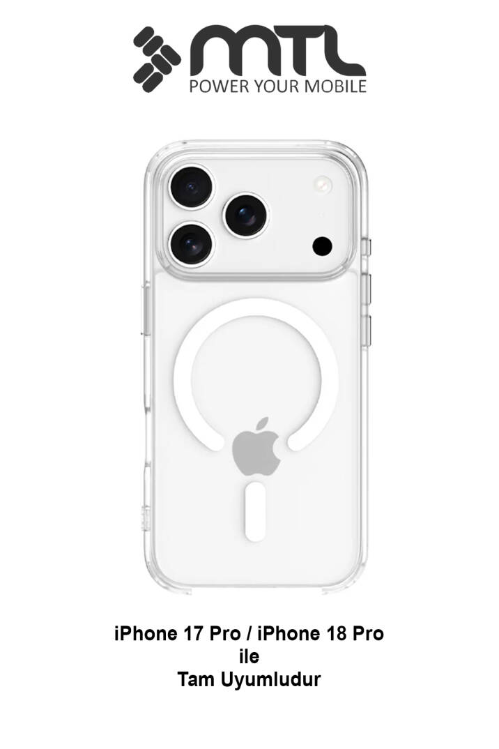 iPhone 17 Pro Uyumlu Animasyonlu Şeffaf Magsafe Şarj Destekli Sararmayan Sert Origin Kılıf - 1