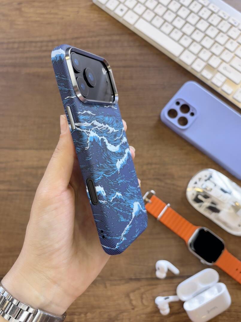 iPhone 17 Pro Uyumlu Premium Desenli Sert Magsafe Kılıf Kapak SOO-610 - 8