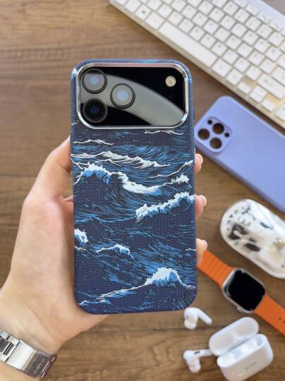 iPhone 17 Pro Uyumlu Premium Desenli Sert Magsafe Kılıf Kapak SOO-610 - 11