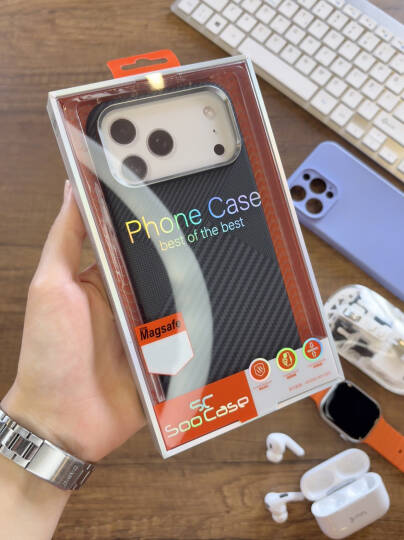 iPhone 17 Pro Uyumlu Premium Desenli Sert Magsafe Kılıf Kapak SOO-610 - 18