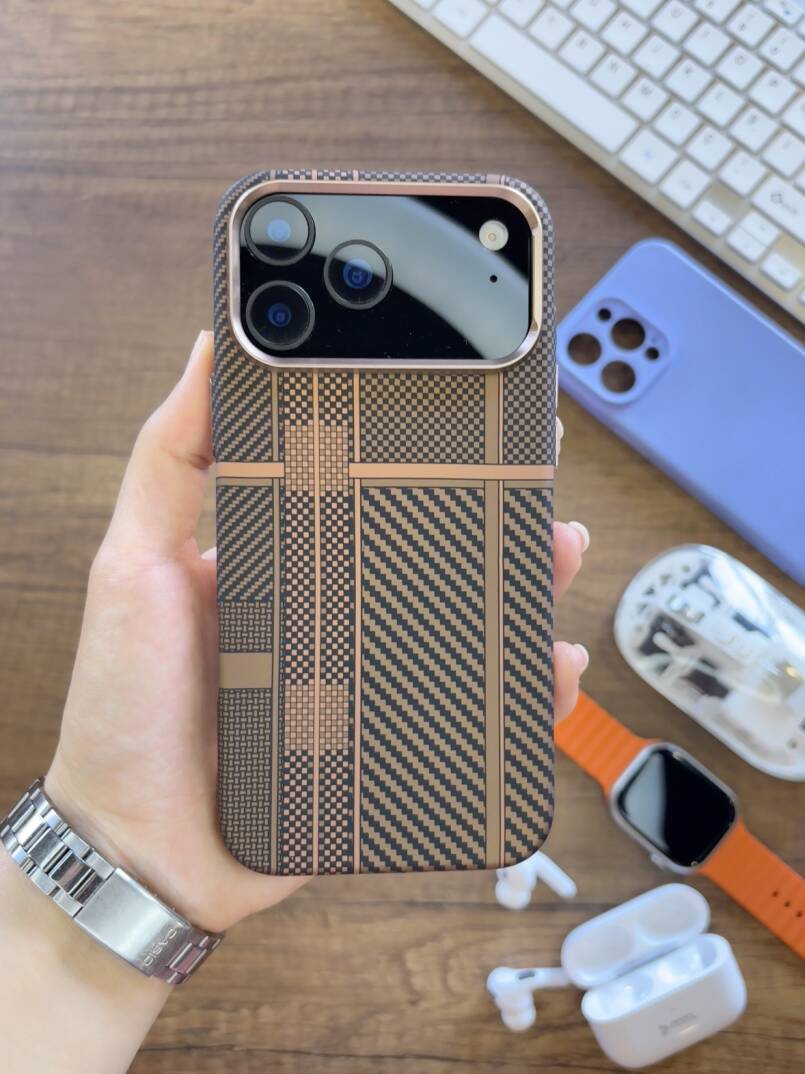 iPhone 17 Pro Uyumlu Premium Desenli Sert Magsafe Kılıf Kapak SOO-610 - 29