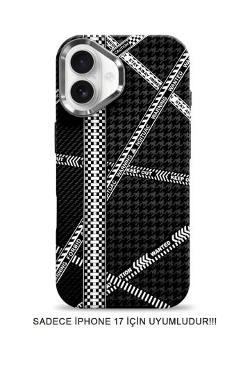iPhone 17 Uyumlu Premium Desenli Sert Magsafe Kılıf Kapak SOO-610