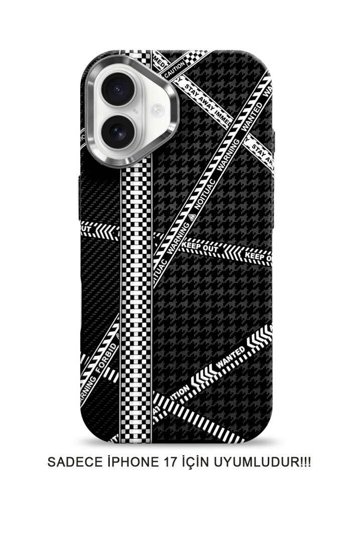 iPhone 17 Uyumlu Premium Desenli Sert Magsafe Kılıf Kapak SOO-610 - 1
