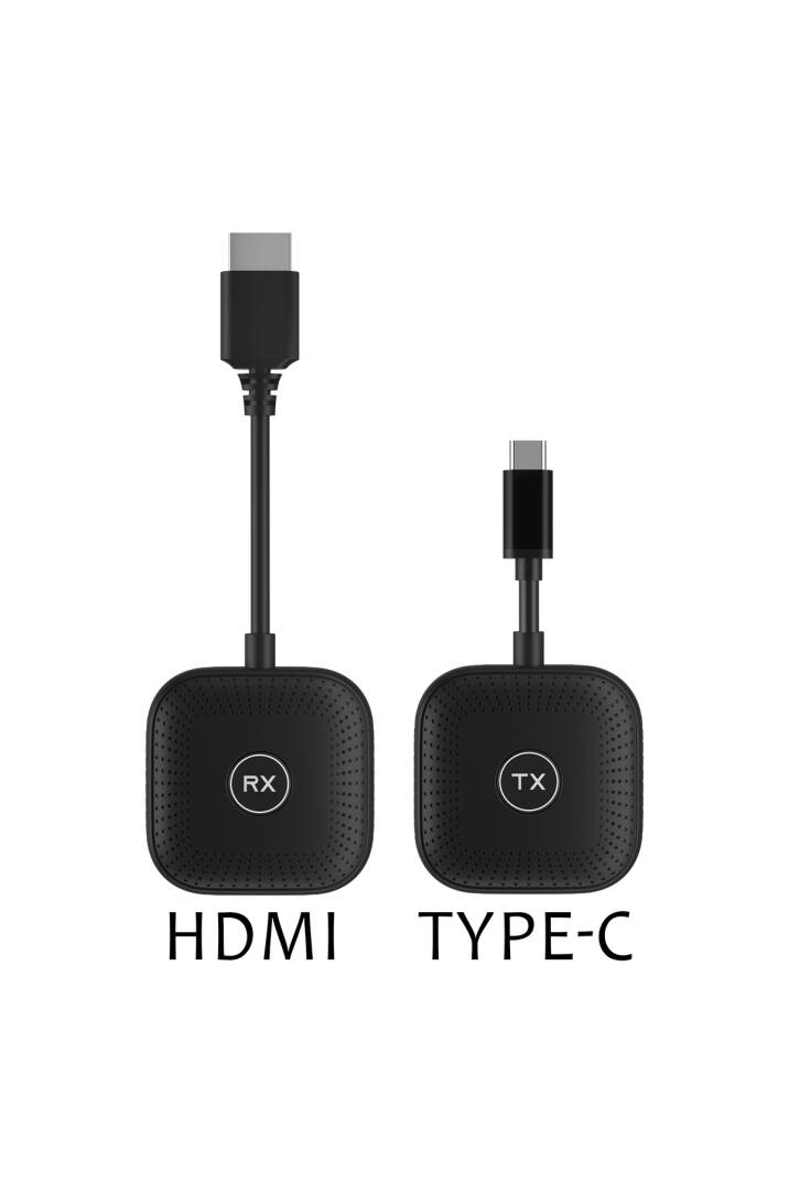 Kablosuz Görüntü Aktarıcı Type-C - 1080P 60Hz, USB-C TX-RX, Tak Çalıştır, TV-PC Bağlantı Kiti - 1