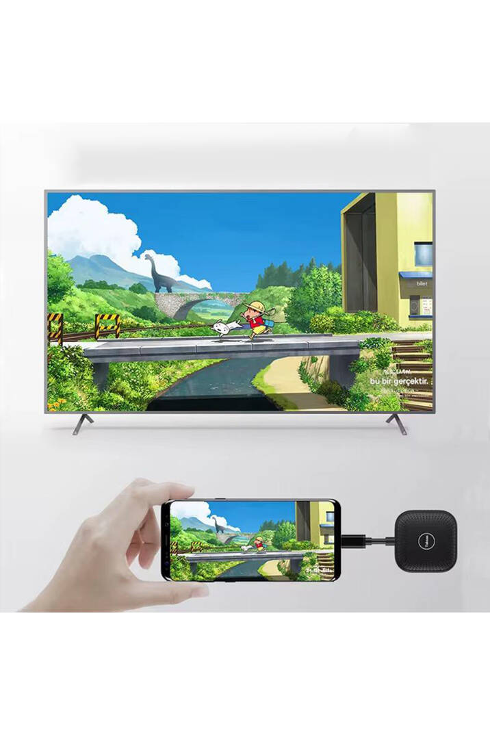 Kablosuz Görüntü Aktarıcı Type-C - 1080P 60Hz, USB-C TX-RX, Tak Çalıştır, TV-PC Bağlantı Kiti - 4