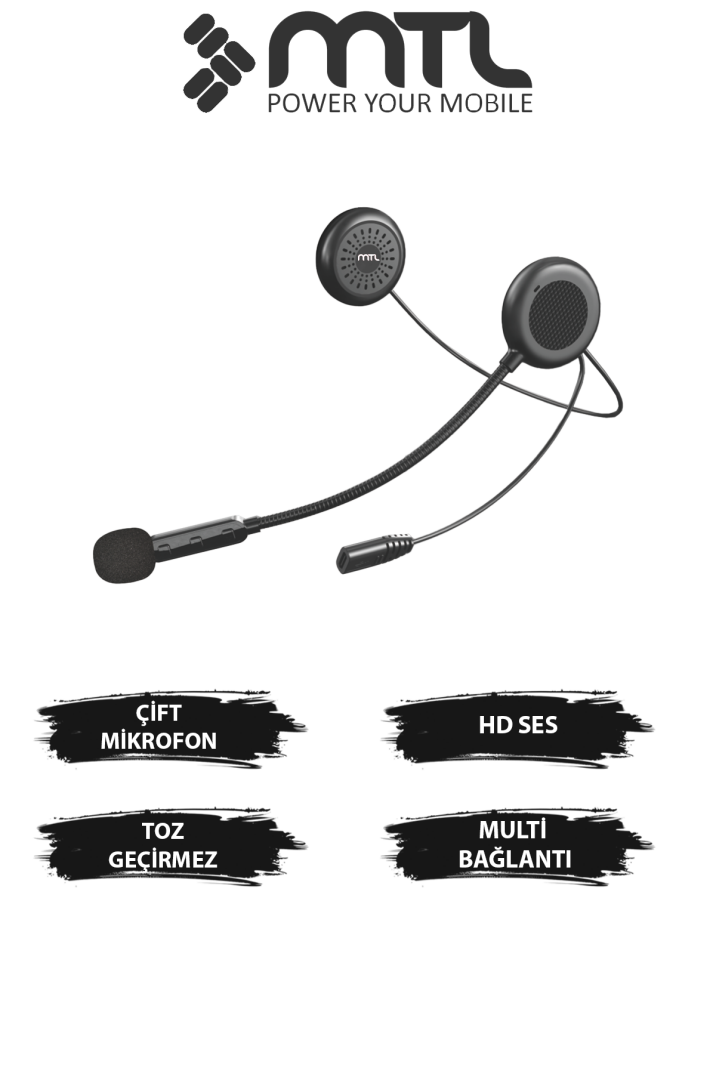 Kask İçi Bluetooth Kulaklık -Otomatik Cevaplama Universal iOS & Android Destekli MT-A962 - 1