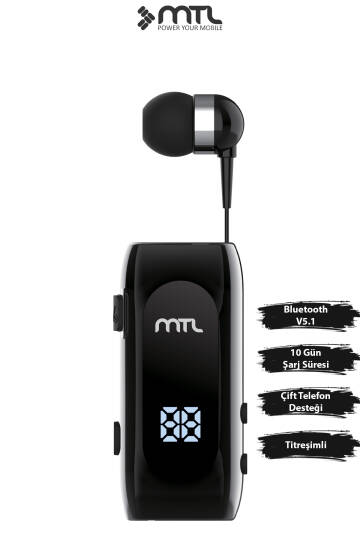 Makaralı Bluetooth Kulaklık Digital Göstergeli Çift Telefon Destekli MT982 - 8