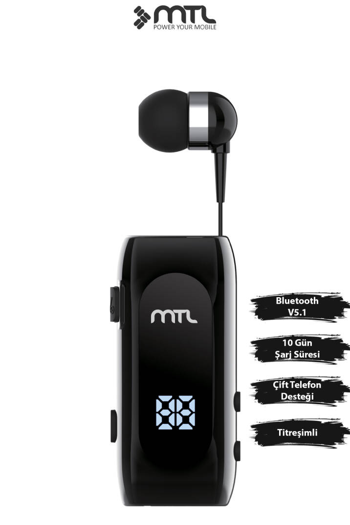 Makaralı Bluetooth Kulaklık Digital Göstergeli Çift Telefon Destekli MT982 - 8