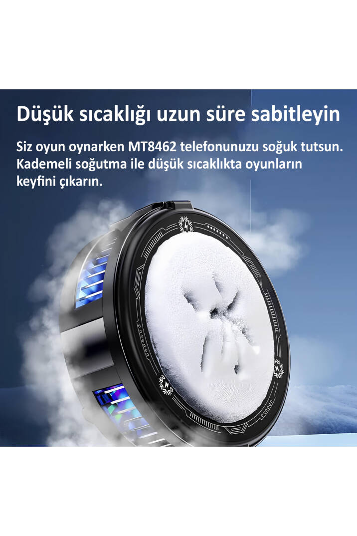 Manyetik Fanlı Telefon Soğutucu | Magsafe Uyumlu, RGB'li, Yapay Zeka Soğutma MT8462 - 7