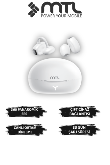OWS Klipsli Kablosuz BT v5.4 + EDR + ANC Kulak Üstü Premium Sporcu Kulaklığı MT930