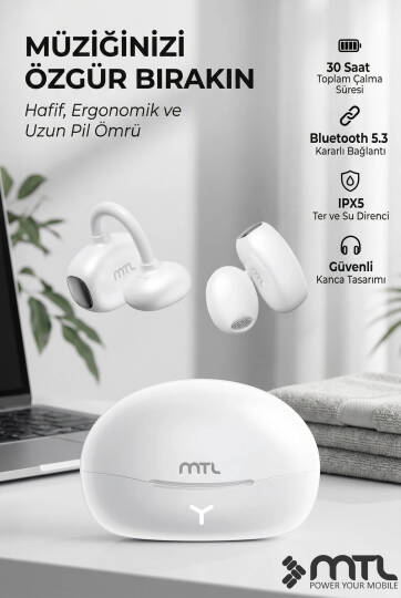 OWS Klipsli Kablosuz BT v5.4 + EDR + ANC Kulak Üstü Premium Sporcu Kulaklığı MT930 - 4