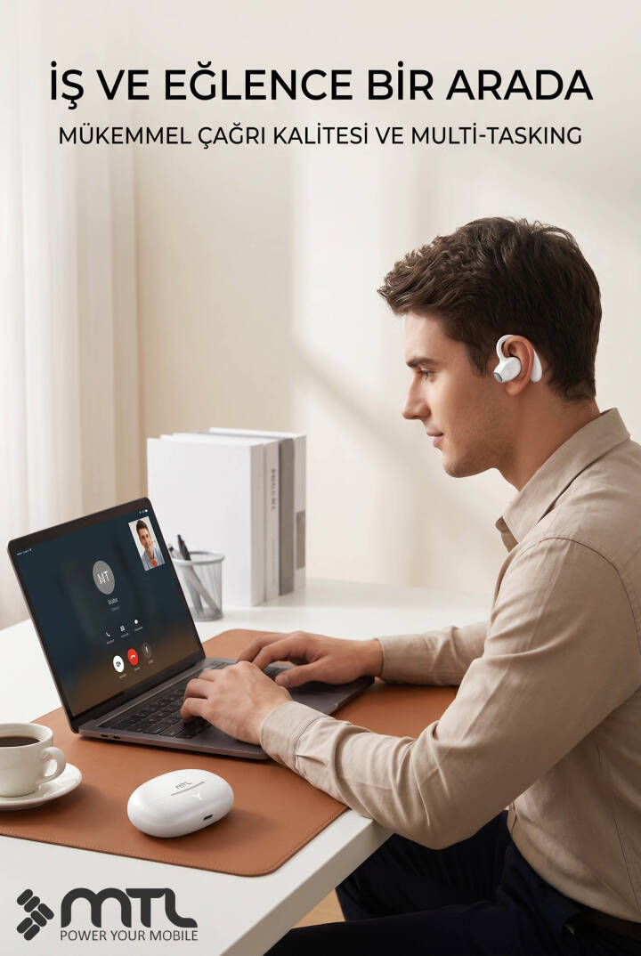 OWS Klipsli Kablosuz BT v5.4 + EDR + ANC Kulak Üstü Premium Sporcu Kulaklığı MT930 - 5