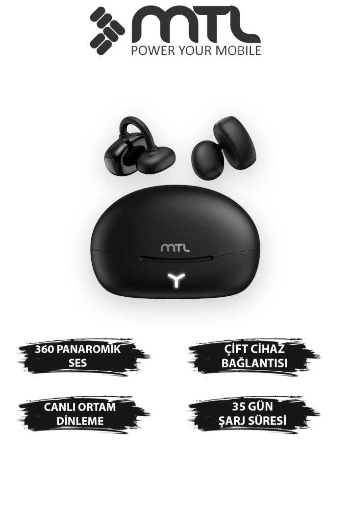 OWS Klipsli Kablosuz BT v5.4 + EDR + ANC Kulak Üstü Premium Sporcu Kulaklığı MT930 - 8