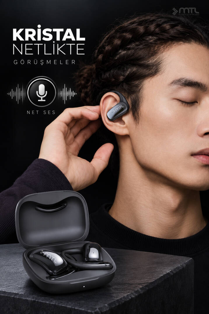 OWS Sporcu Kablosuz Bluetooth Kulaklık Kulak Üstü Ultra Konforlu Air Conduction Tipi MT934 - 3