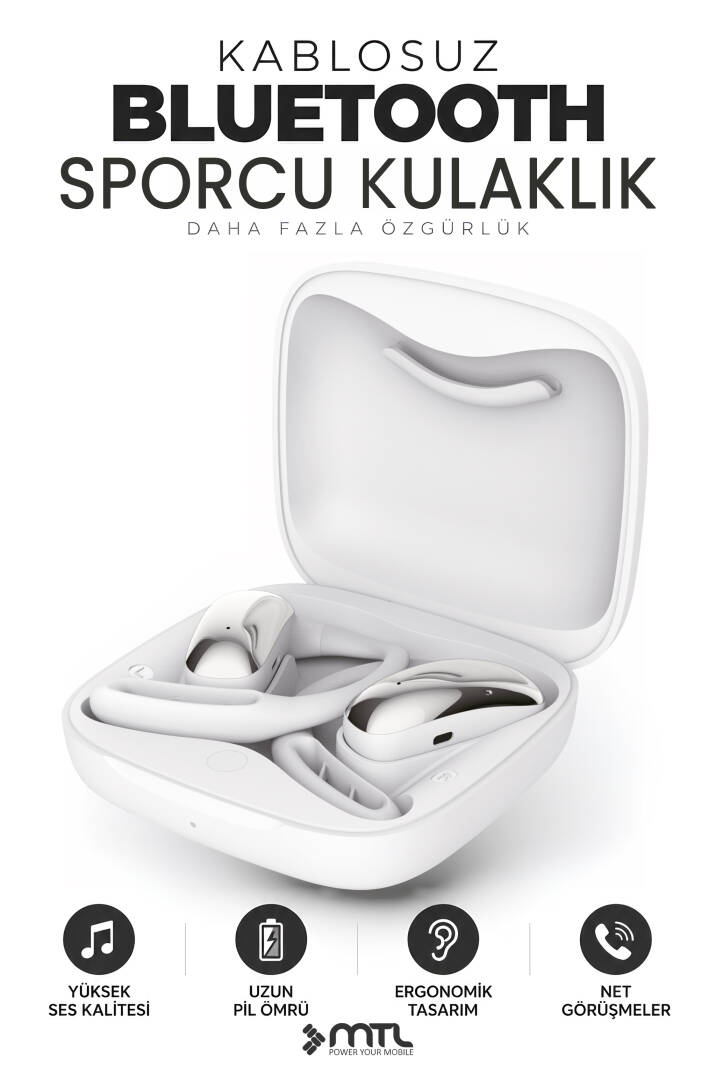 OWS Sporcu Kablosuz Bluetooth Kulaklık Kulak Üstü Ultra Konforlu Air Conduction Tipi MT934 - 8