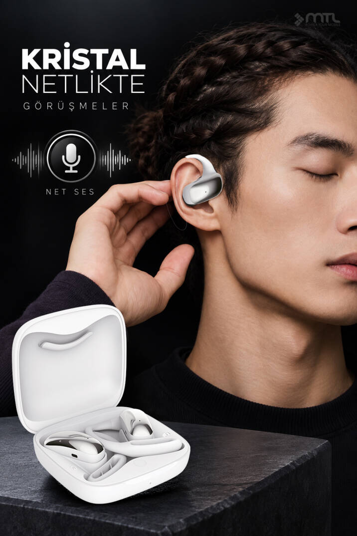 OWS Sporcu Kablosuz Bluetooth Kulaklık Kulak Üstü Ultra Konforlu Air Conduction Tipi MT934 - 10