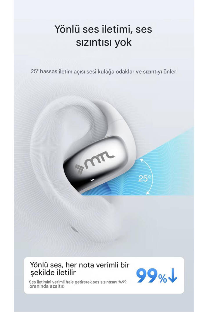 OWS Sporcu Kablosuz Bluetooth Kulaklık Kulak Üstü Ultra Konforlu Air Conduction Tipi MT934 - 18