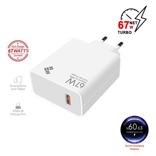 Realme 12 Pro+ Uyumlu 67W Turbo USB Şarj Seti Qc 4.0 MT-A1763 - 2