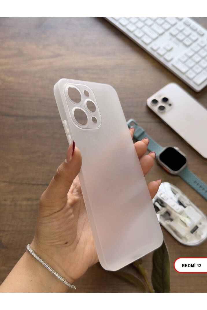 Redmi 12 Uyumlu Süper İnce Mat Ultra Thin Silikon Kılıf - 8