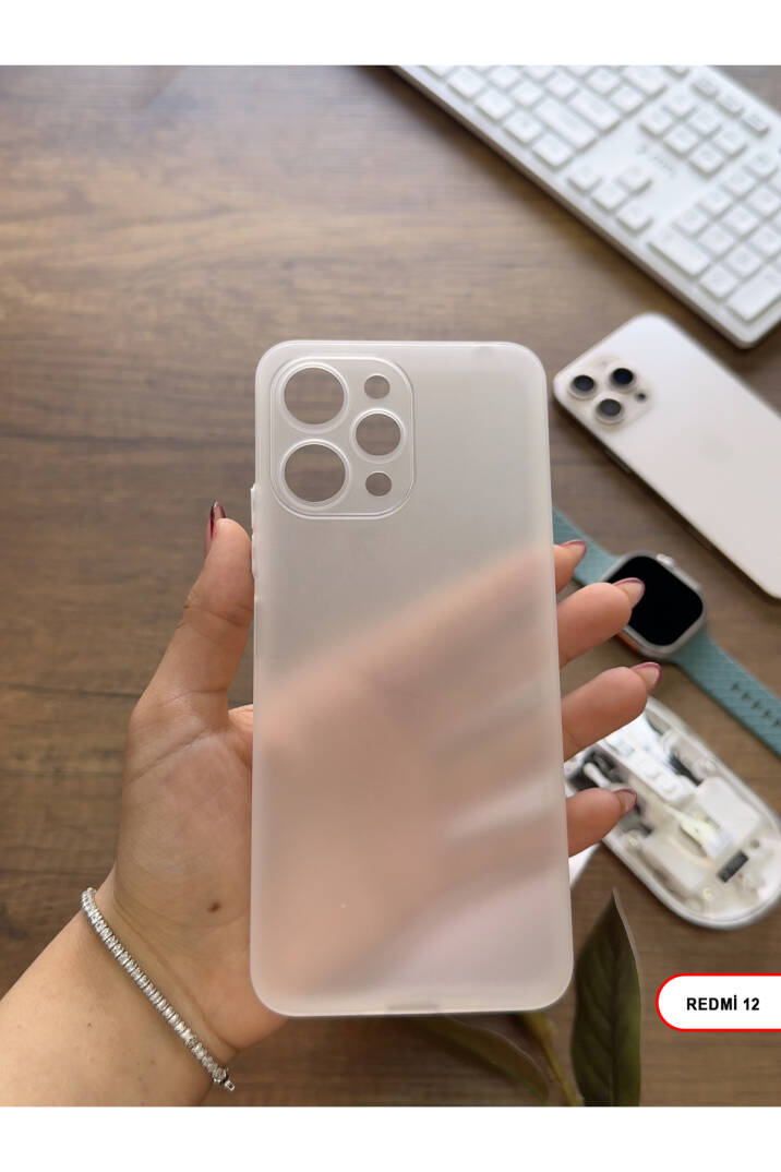 Redmi 12 Uyumlu Süper İnce Mat Ultra Thin Silikon Kılıf - 11