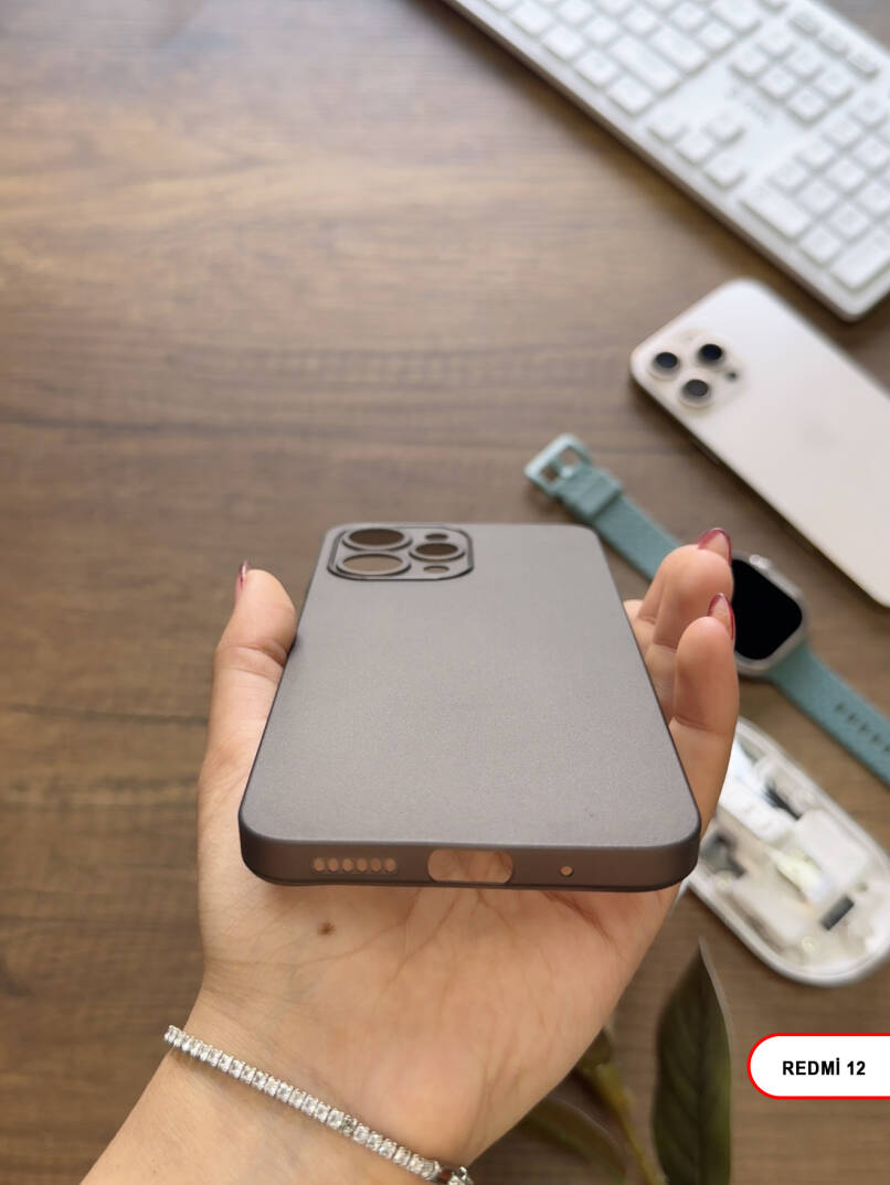 Redmi 12 Uyumlu Süper İnce Mat Ultra Thin Silikon Kılıf - 15