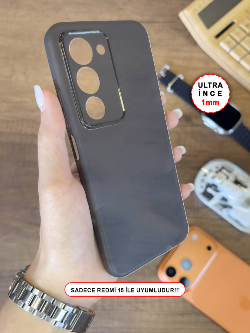 Redmi 15 Uyumlu Süper İnce Mat Ultra Thin Silikon Kılıf - 6
