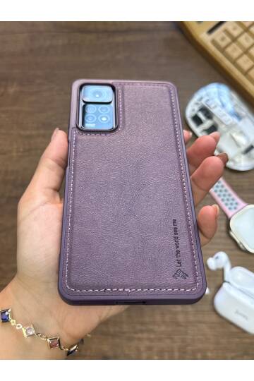 Redmi Note 11 Pro 4G Uyumlu Premium Deri Dokulu Darbelere Karşı Dayanıklı Nazal Silikon Kılıf - 7