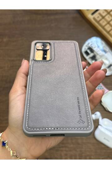 Redmi Note 11 Pro 4G Uyumlu Premium Deri Dokulu Darbelere Karşı Dayanıklı Nazal Silikon Kılıf - 11