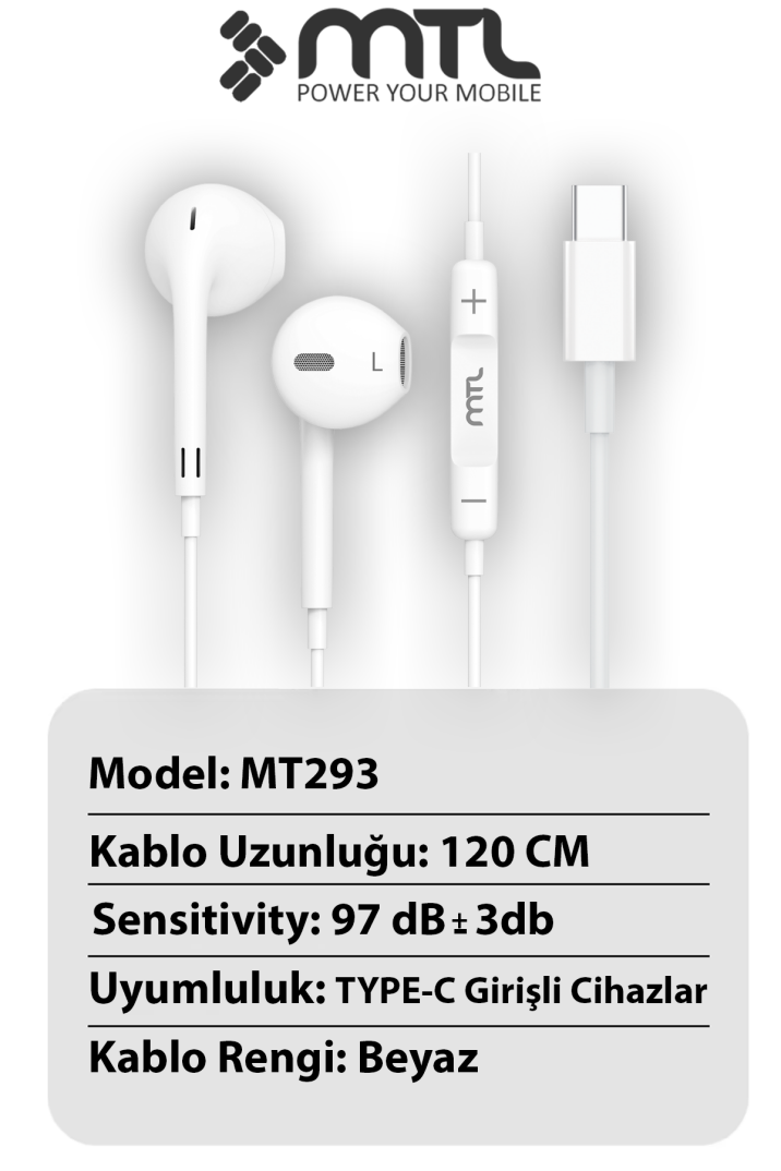Redmi Note 14 Pro 5g Uyumlu Tak Çalıştır Stero Type-C Kulaklık MT293A - 2
