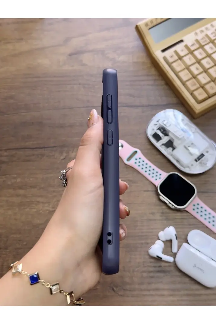 Redmi Note 9 Uyumlu Premium Deri Dokulu Darbelere Karşı Dayanıklı Nazal Silikon Kılıf - 13