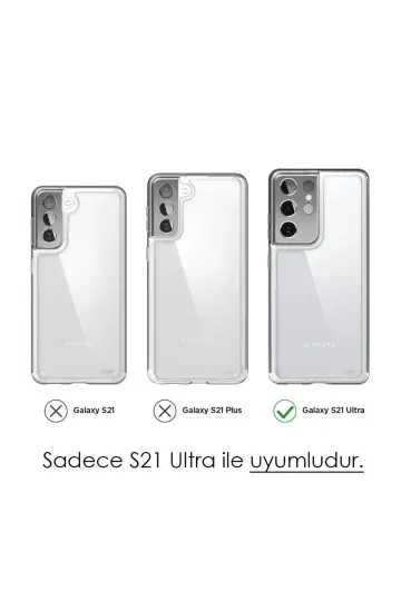 S21 Ultra 2MM Kalın Şeffaf Kılıf POULS21ULTRA - 4