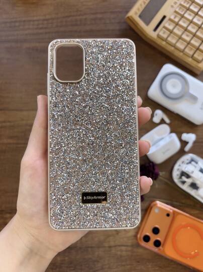 Samsung A06 Uyumlu Kadife İç Yüzey Tasarımlı Taşlı Işıltılı Parlak Pırlanta Kılıf Dia Plus - 8