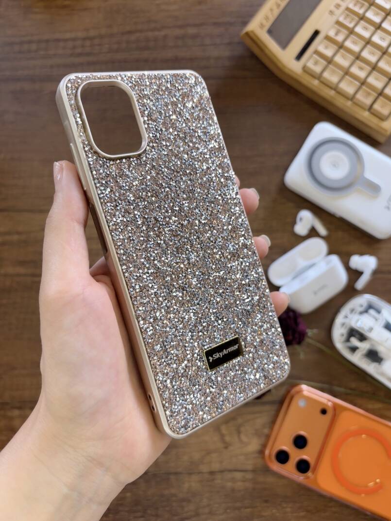 Samsung A06 Uyumlu Kadife İç Yüzey Tasarımlı Taşlı Işıltılı Parlak Pırlanta Kılıf Dia Plus - 12
