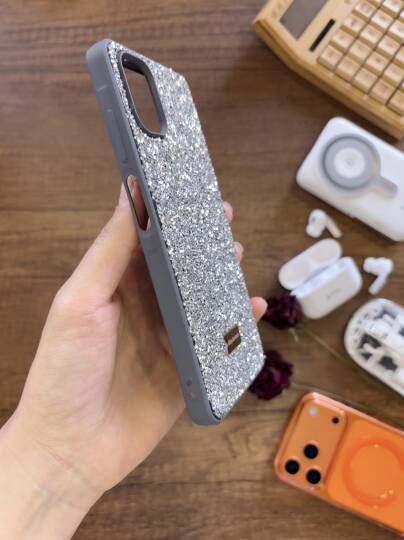 Samsung A06 Uyumlu Kadife İç Yüzey Tasarımlı Taşlı Işıltılı Parlak Pırlanta Kılıf Dia Plus - 17