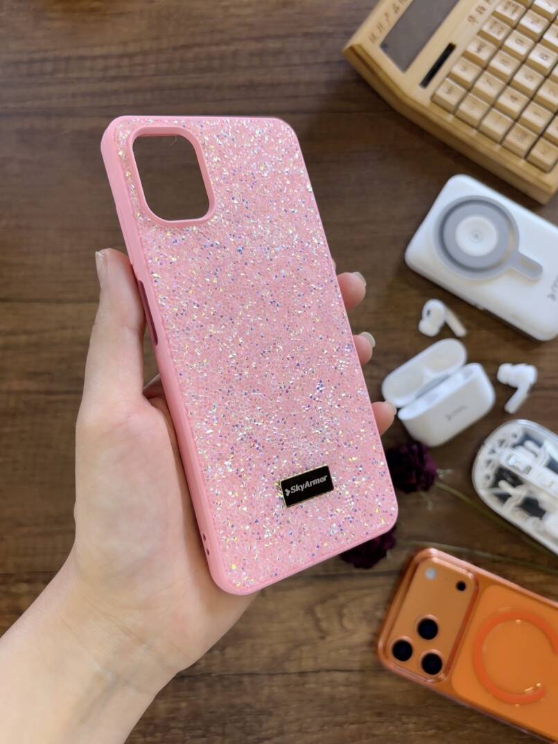 Samsung A06 Uyumlu Kadife İç Yüzey Tasarımlı Taşlı Işıltılı Parlak Pırlanta Kılıf Dia Plus - 34