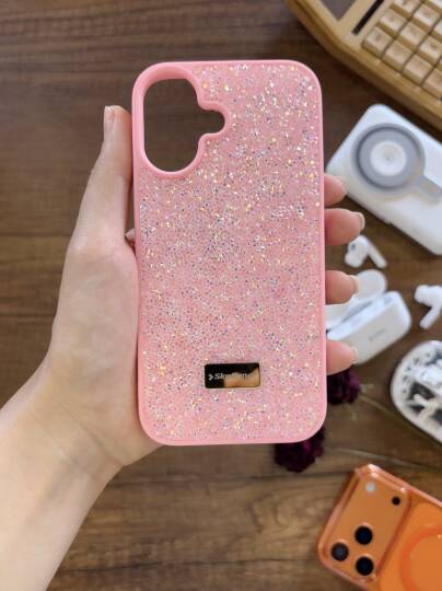 Samsung A07 / A08 Uyumlu Kadife İç Yüzey Tasarımlı Taşlı Işıltılı Parlak Pırlanta Kılıf Dia Plus - 32