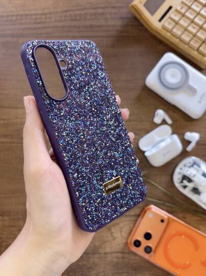 Samsung A16 Uyumlu Kadife İç Yüzey Tasarımlı Taşlı Işıltılı Parlak Pırlanta Kılıf Dia Plus - 30