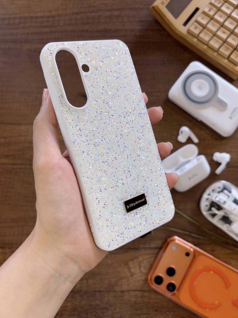 Samsung A26 Uyumlu Kadife İç Yüzey Tasarımlı Taşlı Işıltılı Parlak Pırlanta Kılıf Dia Plus - 6