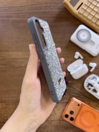 Samsung A35 Uyumlu Kadife İç Yüzey Tasarımlı Taşlı Işıltılı Parlak Pırlanta Kılıf Dia Plus - 17
