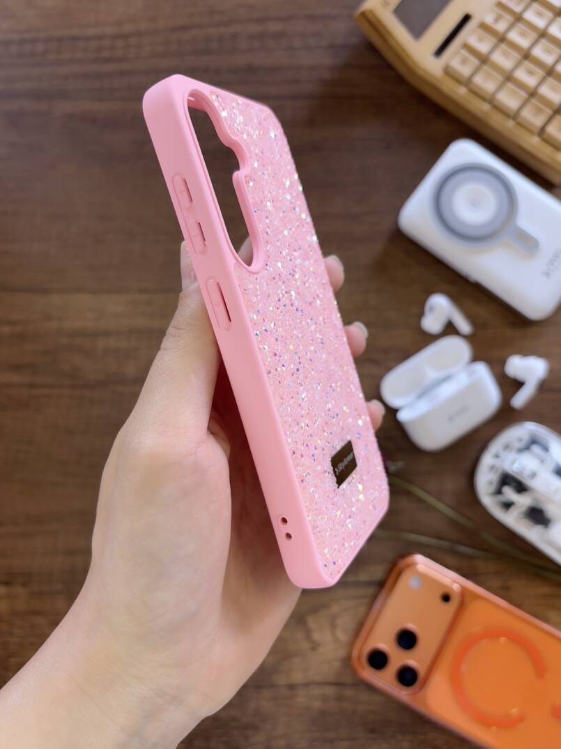Samsung A35 Uyumlu Kadife İç Yüzey Tasarımlı Taşlı Işıltılı Parlak Pırlanta Kılıf Dia Plus - 35