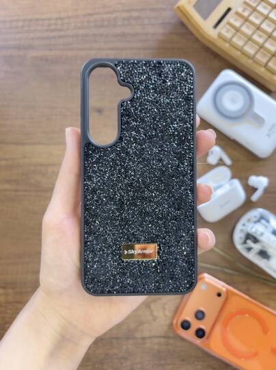 Samsung A35 Uyumlu Kadife İç Yüzey Tasarımlı Taşlı Işıltılı Parlak Pırlanta Kılıf Dia Plus - 39