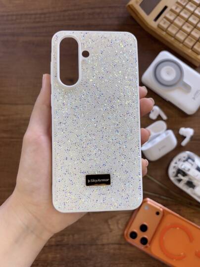 Samsung A56 Uyumlu Kadife İç Yüzey Tasarımlı Taşlı Işıltılı Parlak Pırlanta Kılıf Dia Plus - 3