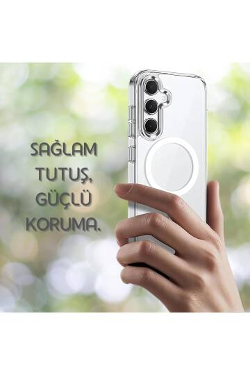 Samsung Galaxy A16 Şeffaf Magsafe Kılıf MTL SAFE - 6