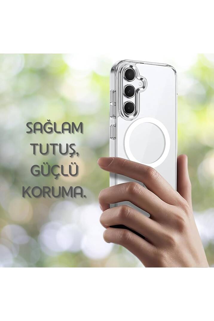 Samsung Galaxy A16 Şeffaf Magsafe Kılıf MTL SAFE - 6