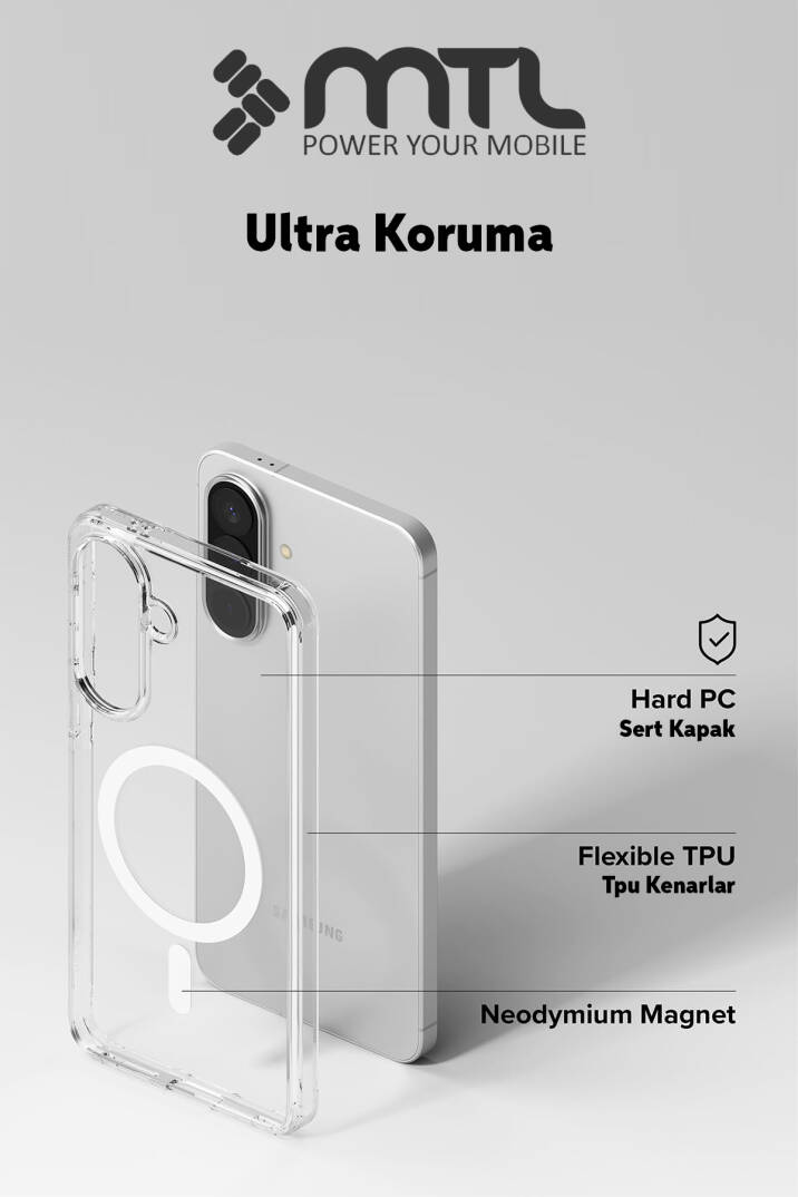 Samsung Galaxy A37 Şeffaf Magsafe Kılıf MTL SAFE - 4