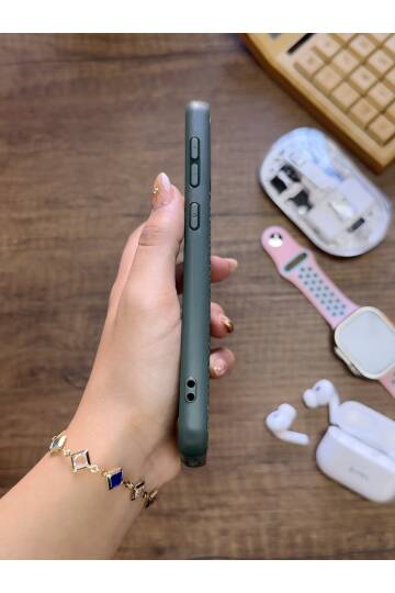 Samsung Galaxy A70 Uyumlu Premium Deri Dokulu Darbelere Karşı Dayanıklı Nazal Silikon Kılıf - 6