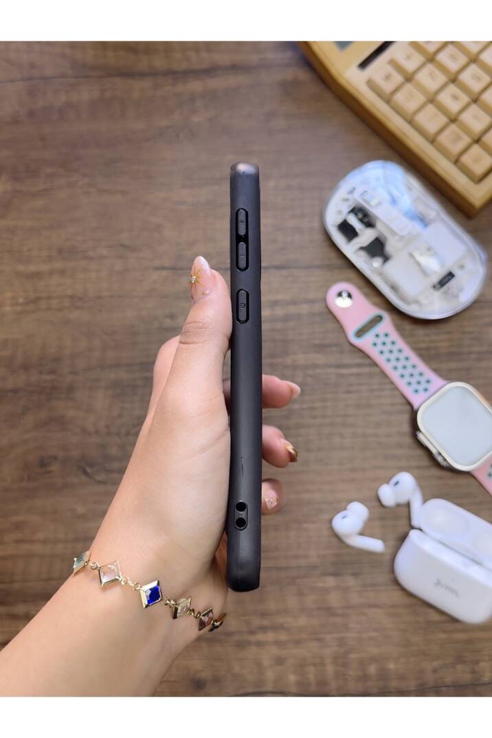 Samsung Galaxy A70 Uyumlu Premium Deri Dokulu Darbelere Karşı Dayanıklı Nazal Silikon Kılıf - 10